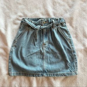 hollister ultra high rise denim skirt